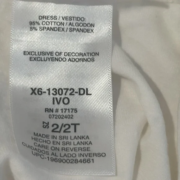 Bonnie Jean Holiday Foiled Dot Knot Dress. 2T - Picture 11 of 11